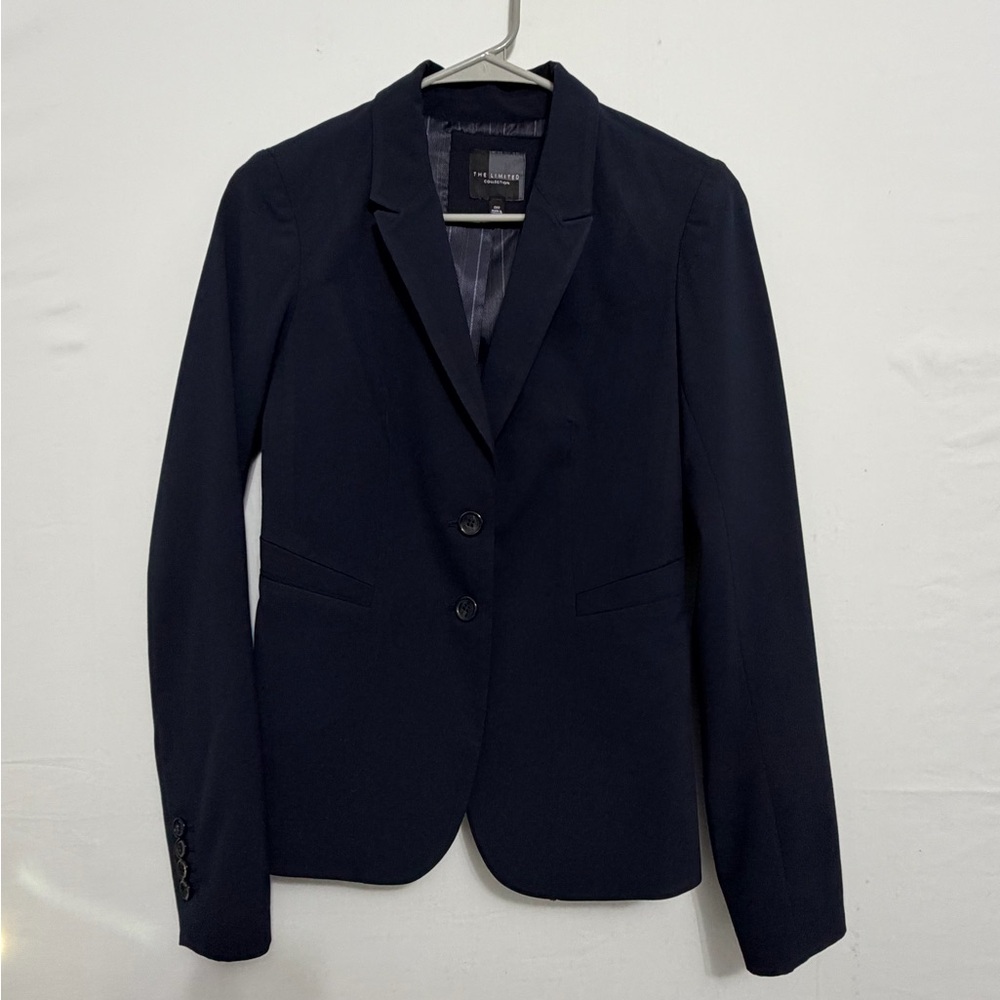 The Limited Collection Navy Tailored Blazer Size 00 Career Office Jacket(A436)✨